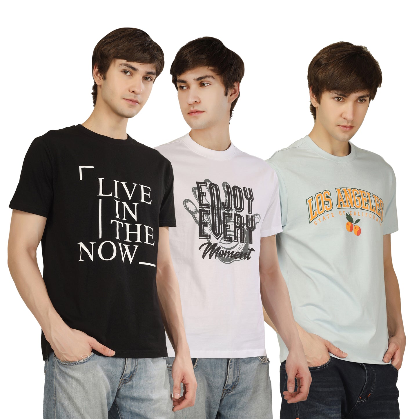 Combo 6 - Basic Round Neck Regular Mens T-Shirt