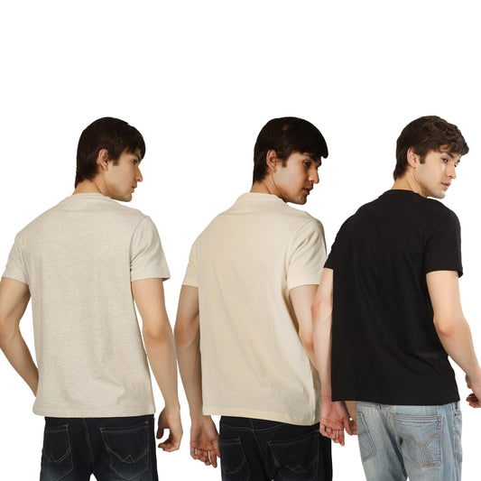 Combo 5 - Basic Round Neck Regular Mens T-Shirt