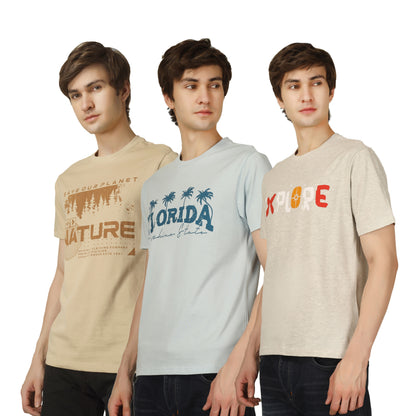 Combo 2 - Basic Round Neck Regular Mens T-Shirt