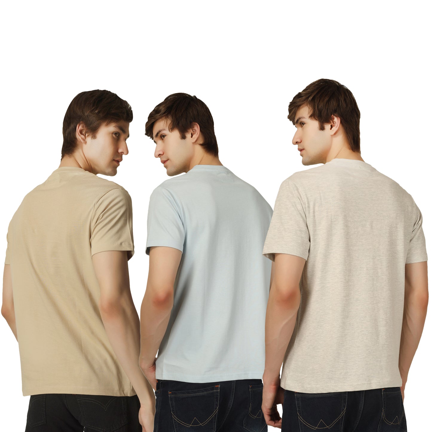 Combo 2 - Basic Round Neck Regular Mens T-Shirt