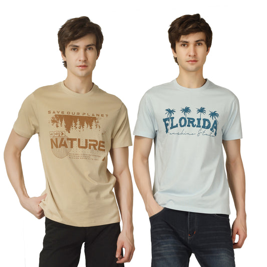 Combo 1 - Basic Round Neck Regular Mens T-Shirt