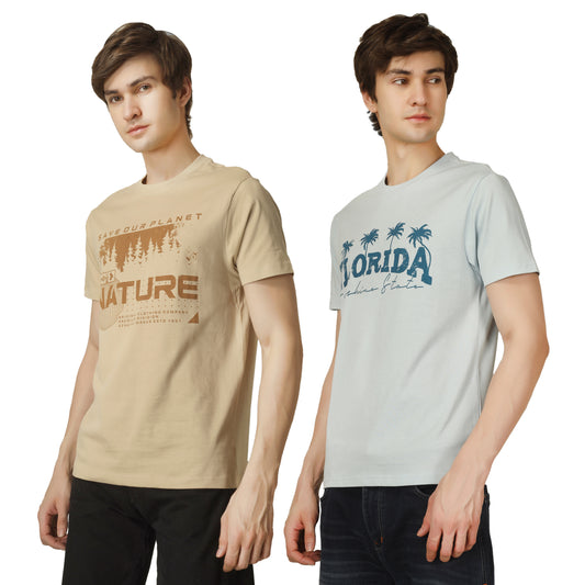 Combo 1 - Basic Round Neck Regular Mens T-Shirt
