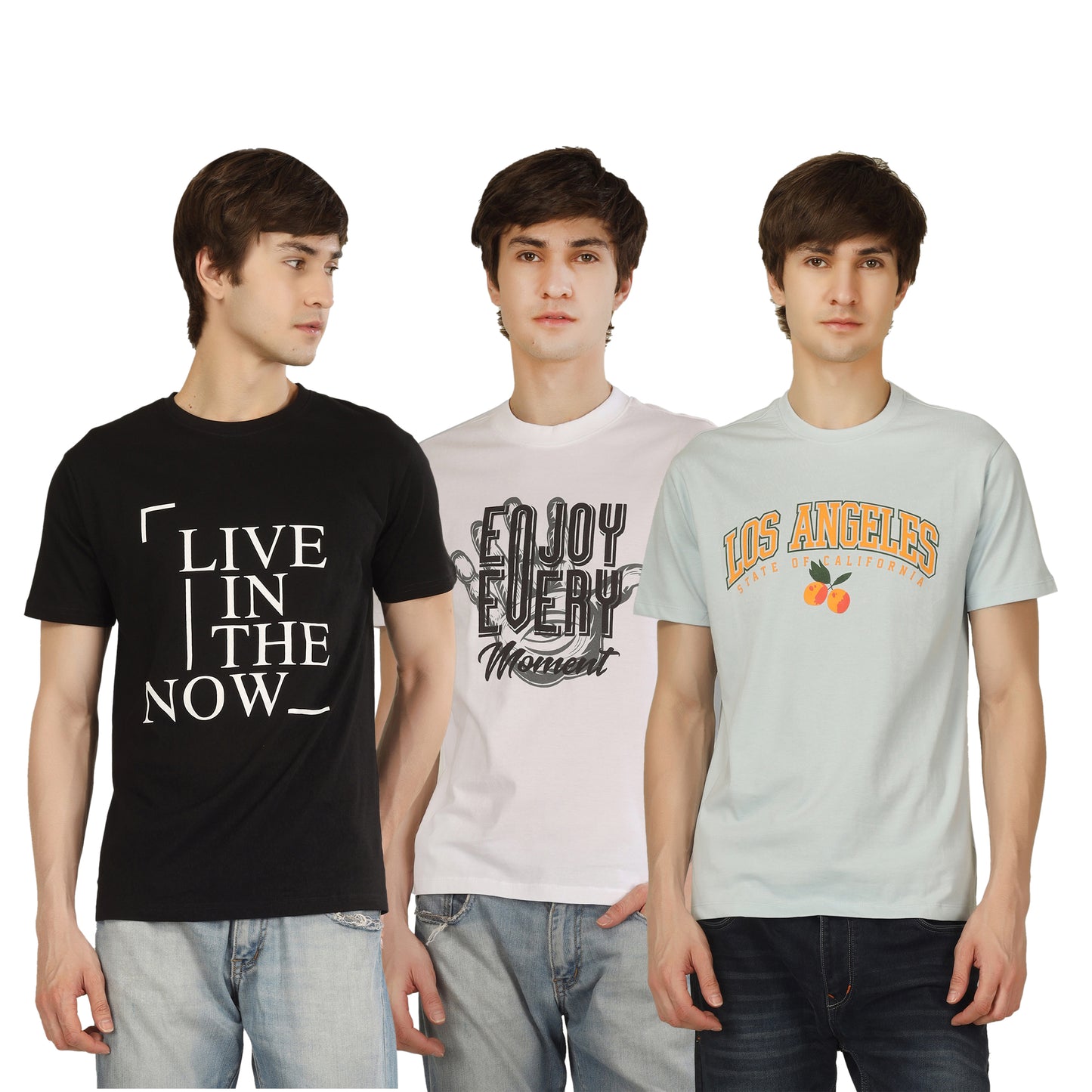 Combo 6 - Basic Round Neck Regular Mens T-Shirt