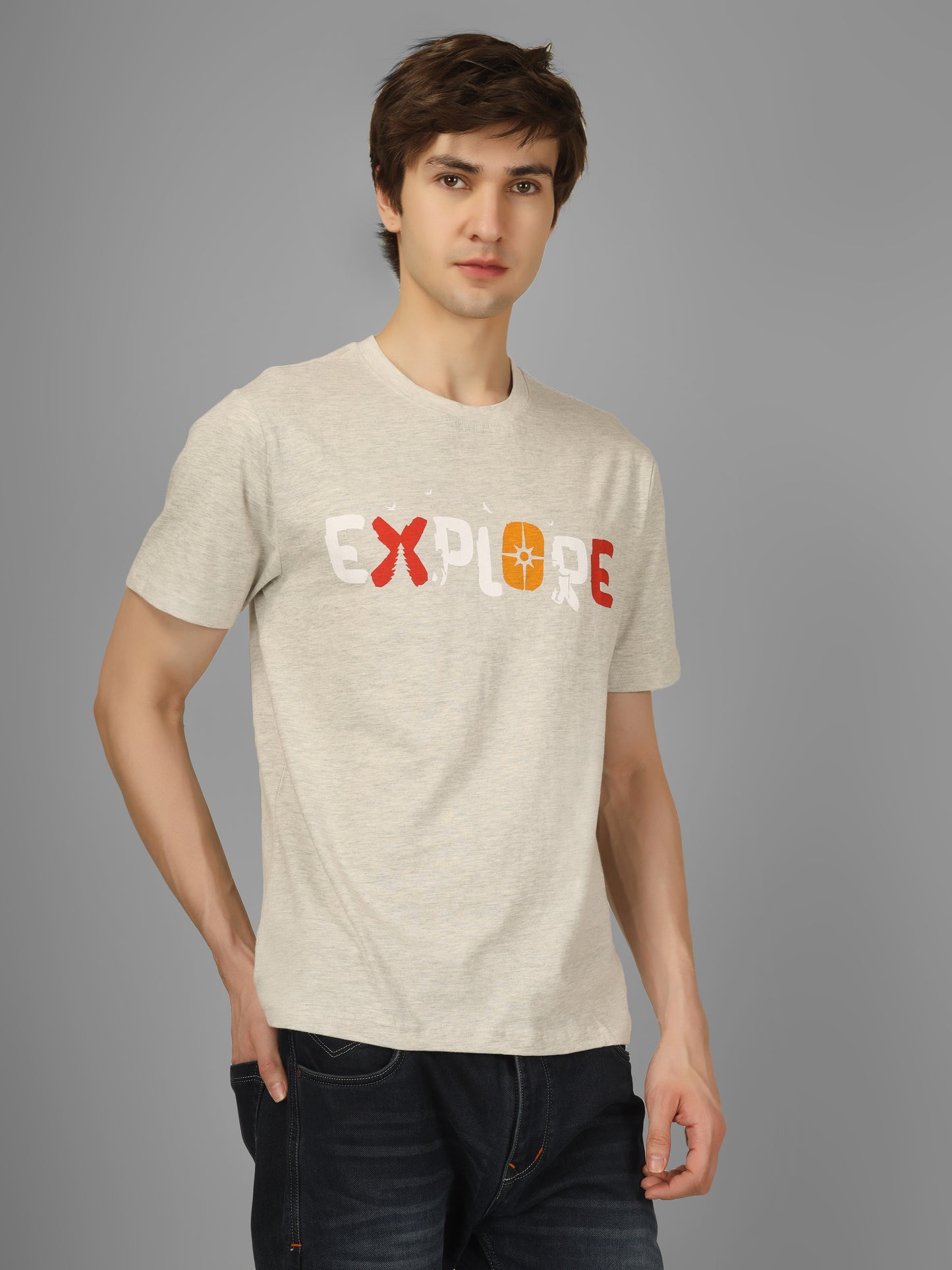 Basic Round Neck Regular Mens T-Shirt - RSBO 0024